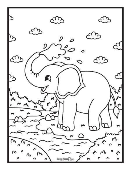 Printable elephant coloring pages â sheets