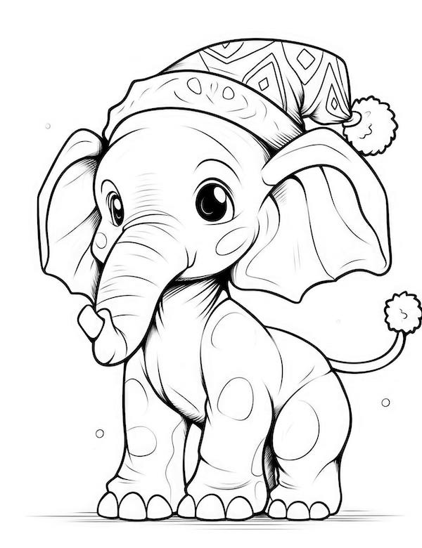 Majestic elephant coloring pages for adults and kids