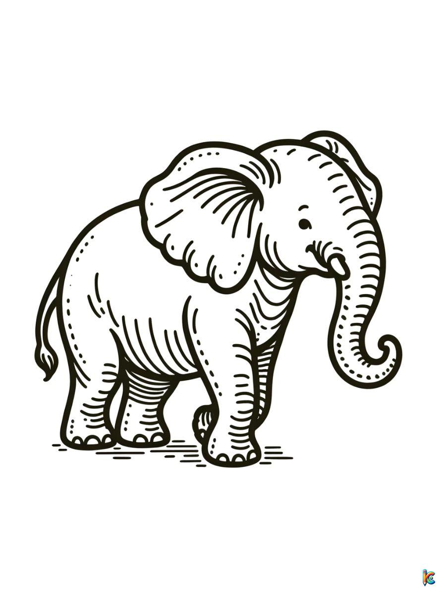 Elephant coloring pages â