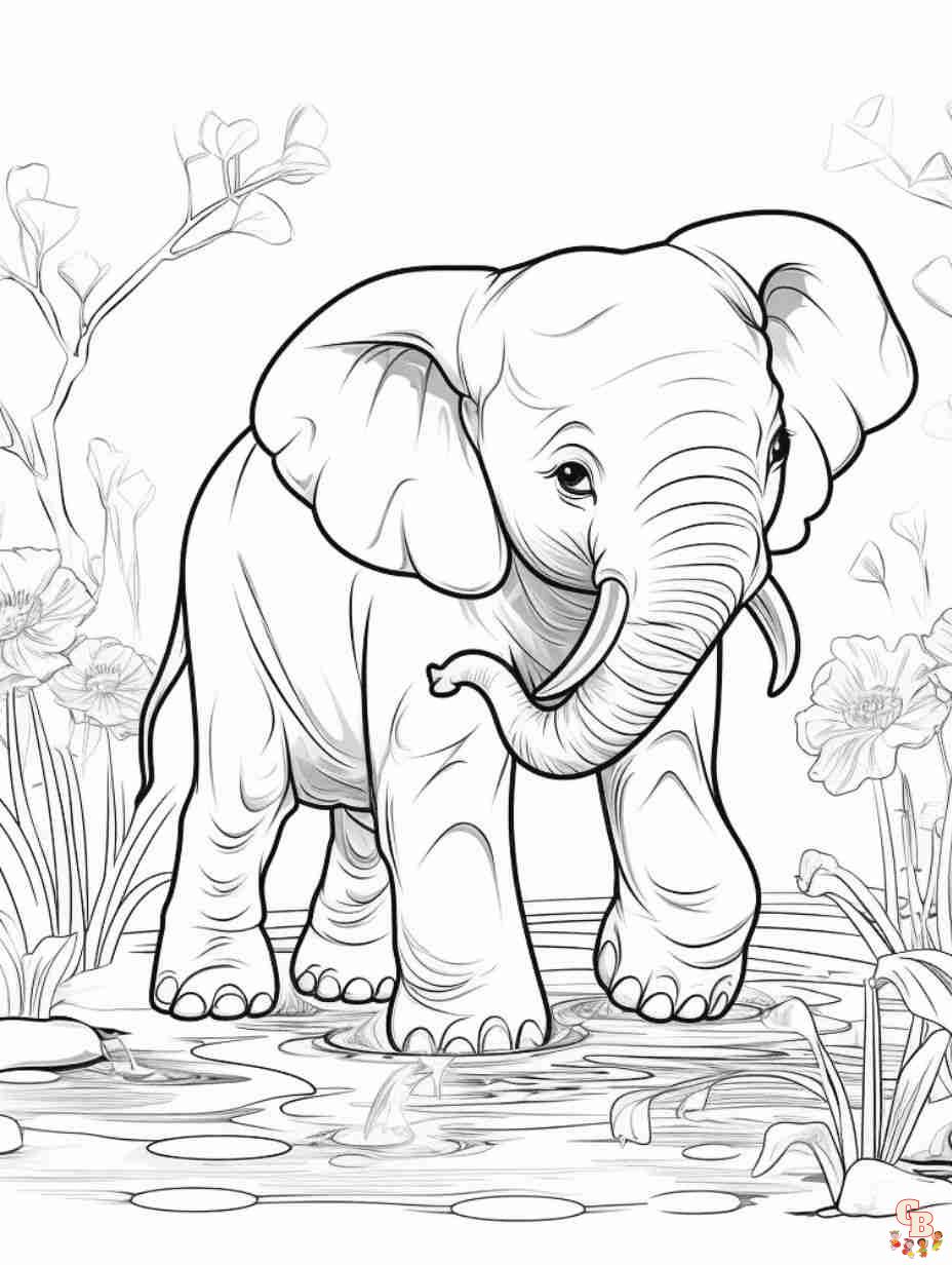 Discover the best elephant coloring pages with
