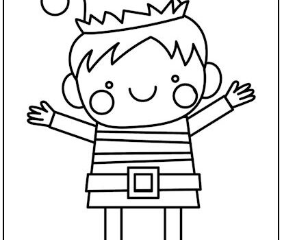 Tag elf coloring page print it free