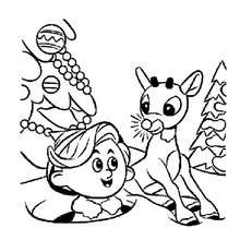 Christmas girl elf coloring pages