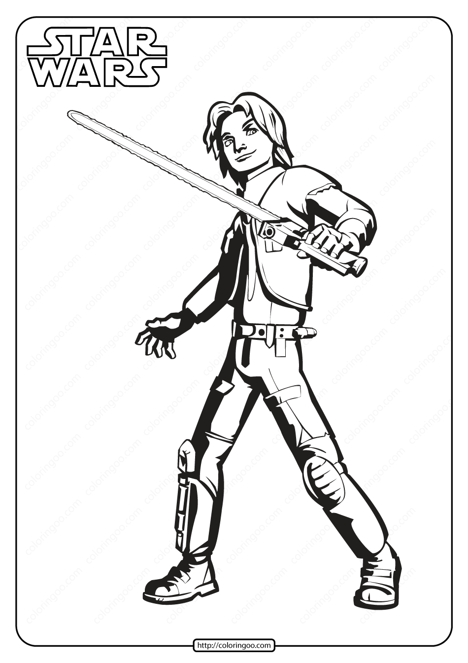 Printable star wars ezra bridger coloring pages star wars ezra printable star star wars