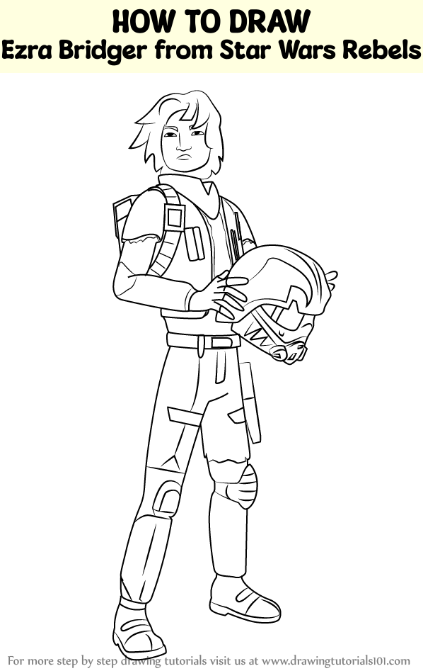 How to draw ezra bridger from star wars rebels star wars rebels step by step