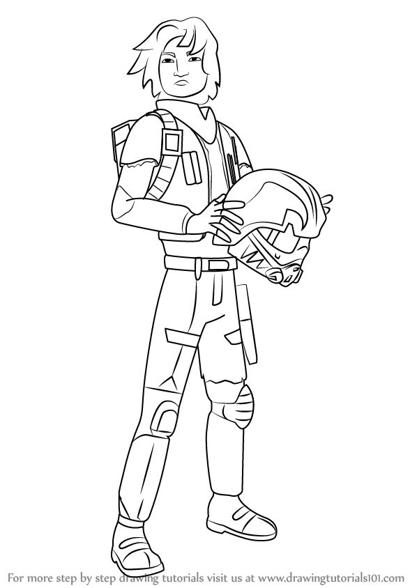 How to draw ezra bridger from star wars rebels