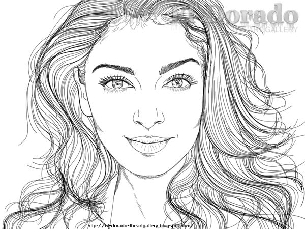 Pin by david bagwell on portraits line drawing coloring pages for girls coloring pages