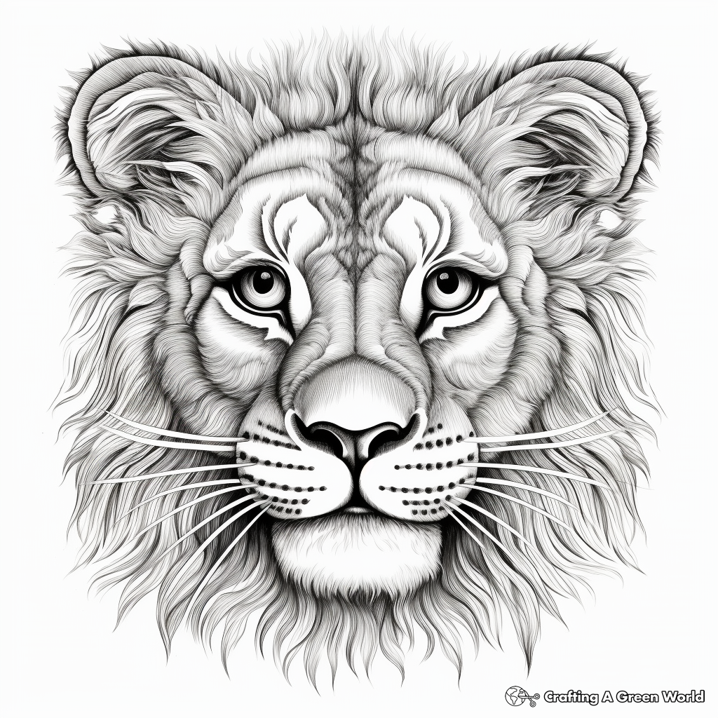 Cat face coloring pages