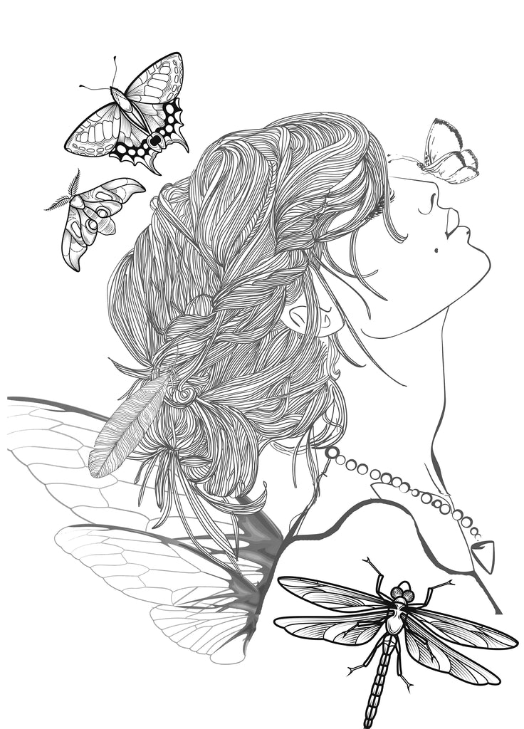 Fairies coloring book for adults printbook â monsoon publishing usa
