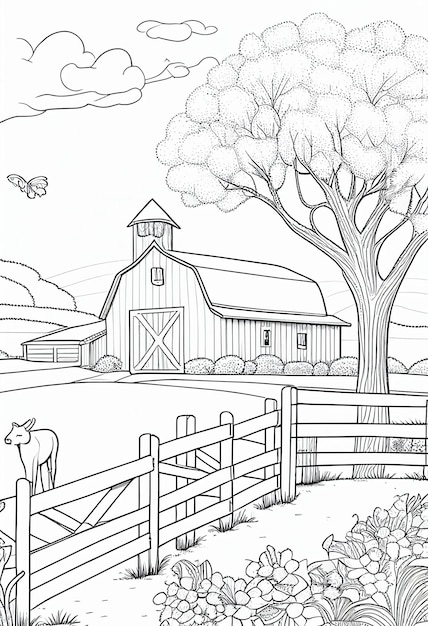Farm coloring pictures