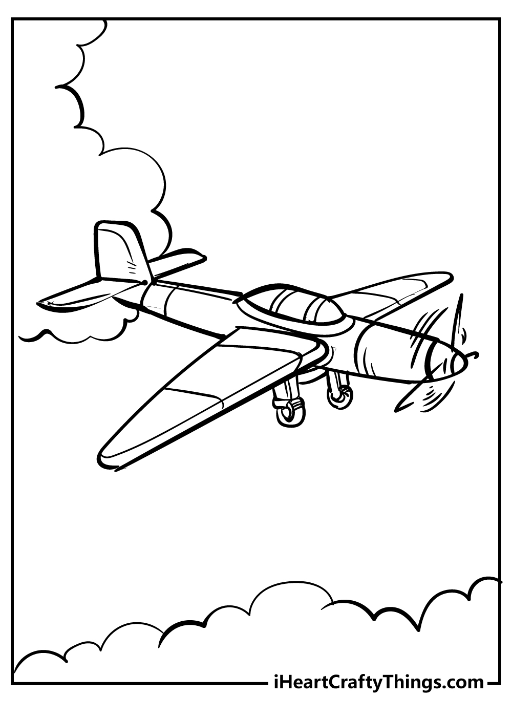 Airplane coloring pages free printables