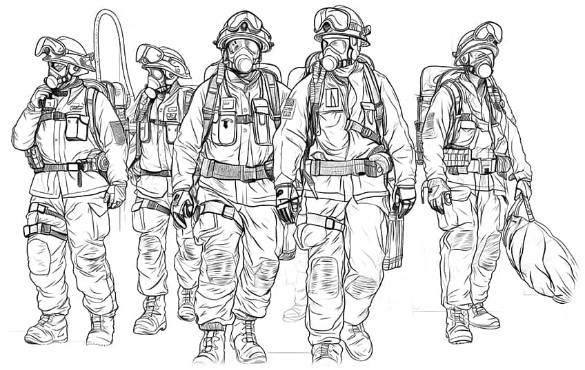 Firefighter coloring pages