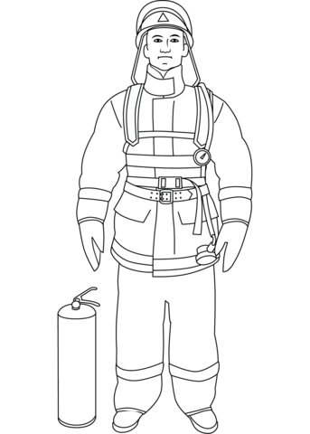 Firefighter coloring page free printable coloring pages