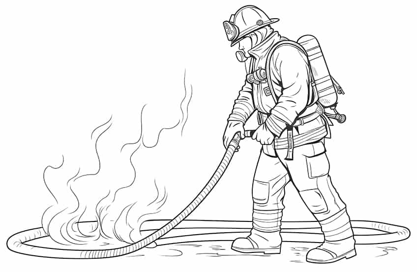 Firefighter coloring pages