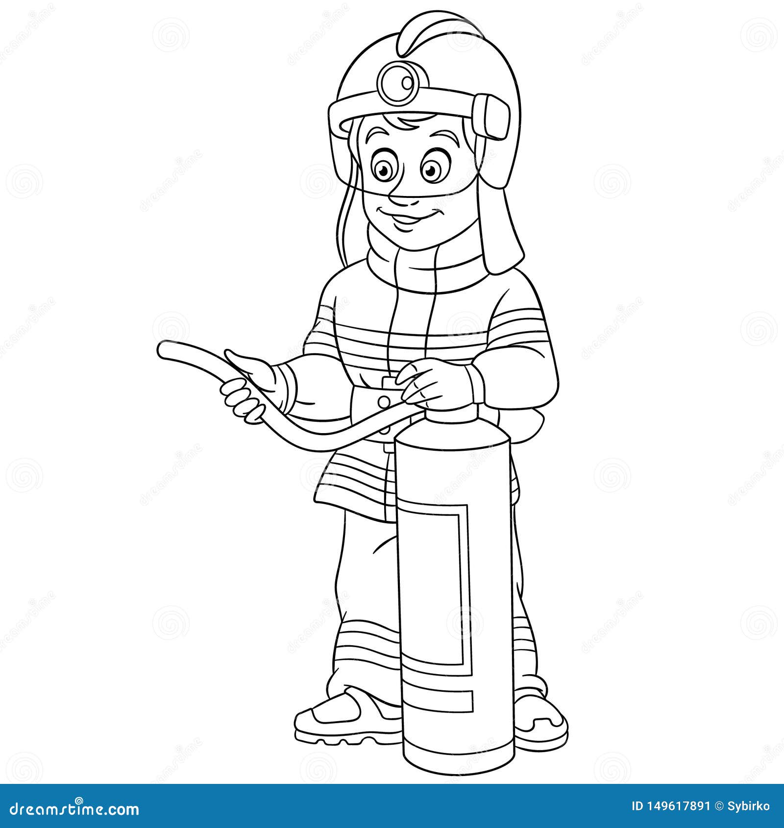 Firefighter coloring stock illustrations â firefighter coloring stock illustrations vectors clipart