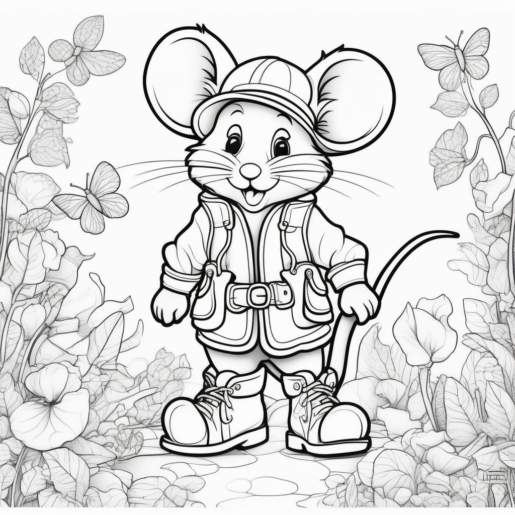 Colouring page firefighter