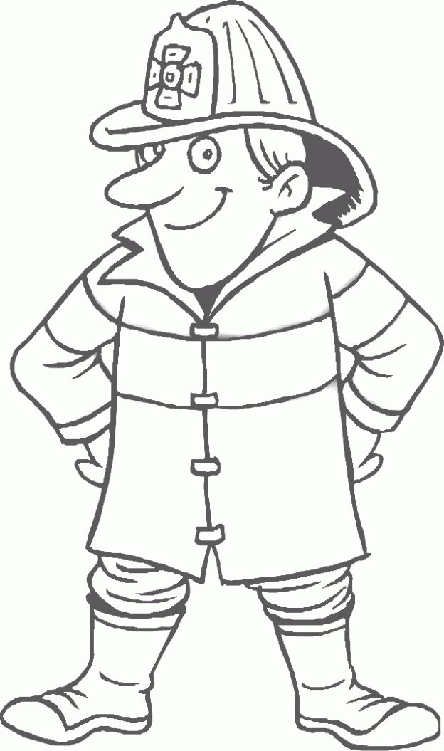 Free printable firefighter coloring pages for kids coloring for kids people coloring pages firefighter clipart