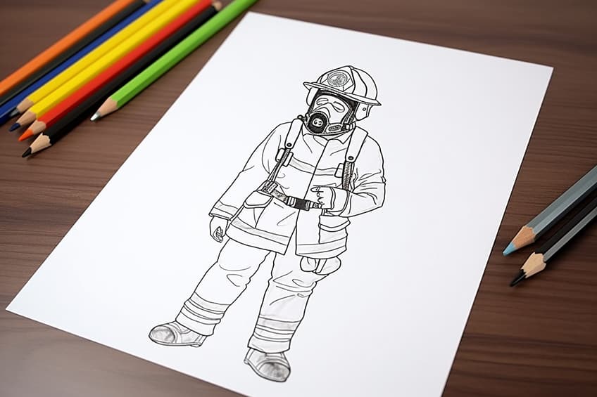 Firefighter coloring pages