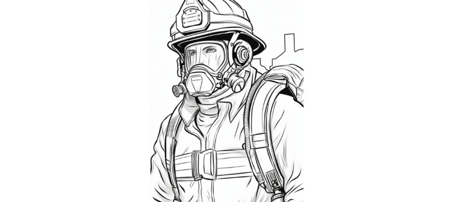 Firefighter coloring pages