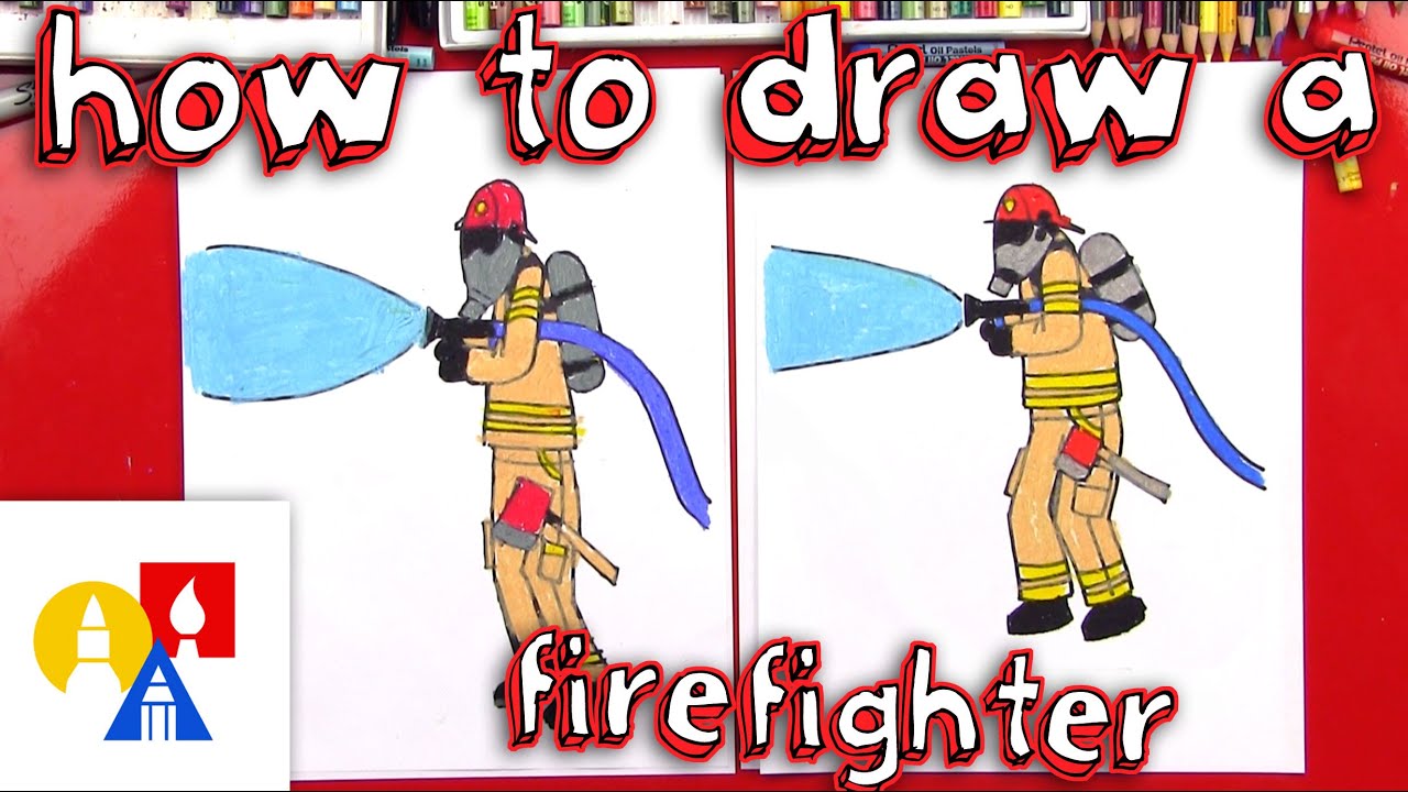 How to draw a firefighter