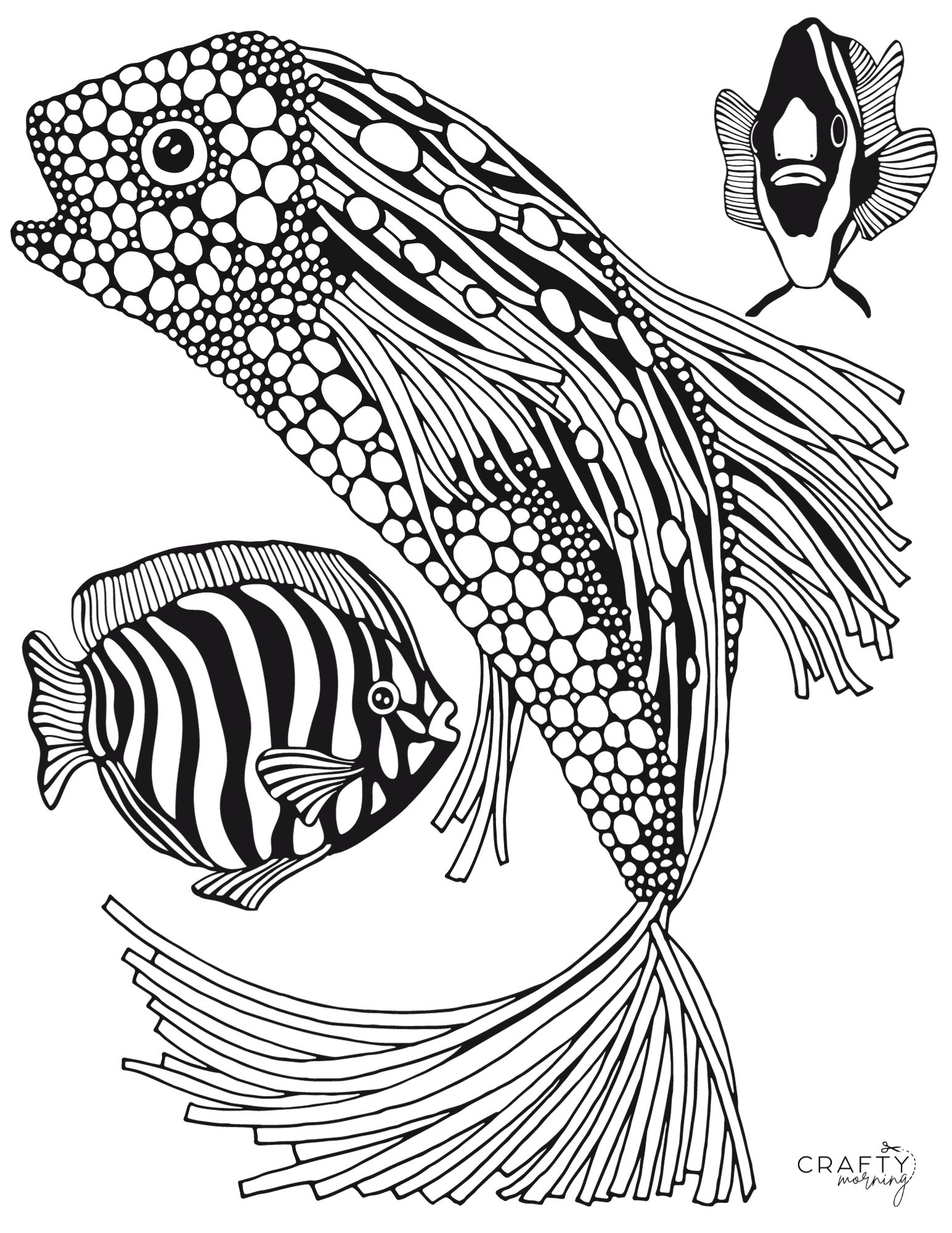 Printable fish coloring pages
