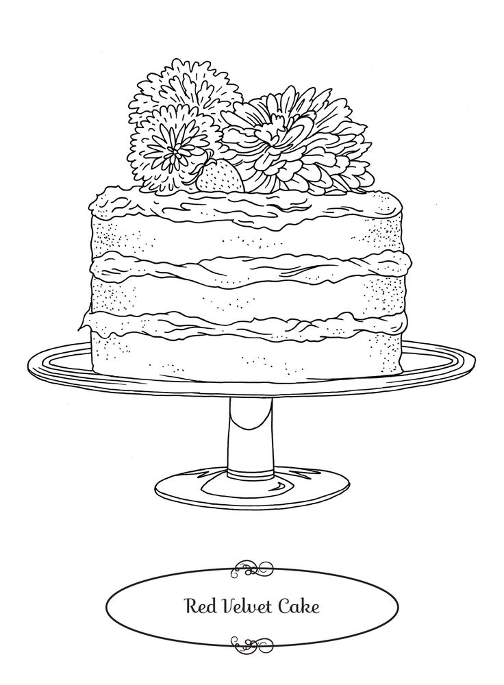 Weve turned your favorite southern living cakes into coloring pages coloring pages cake drawing food coloring pages
