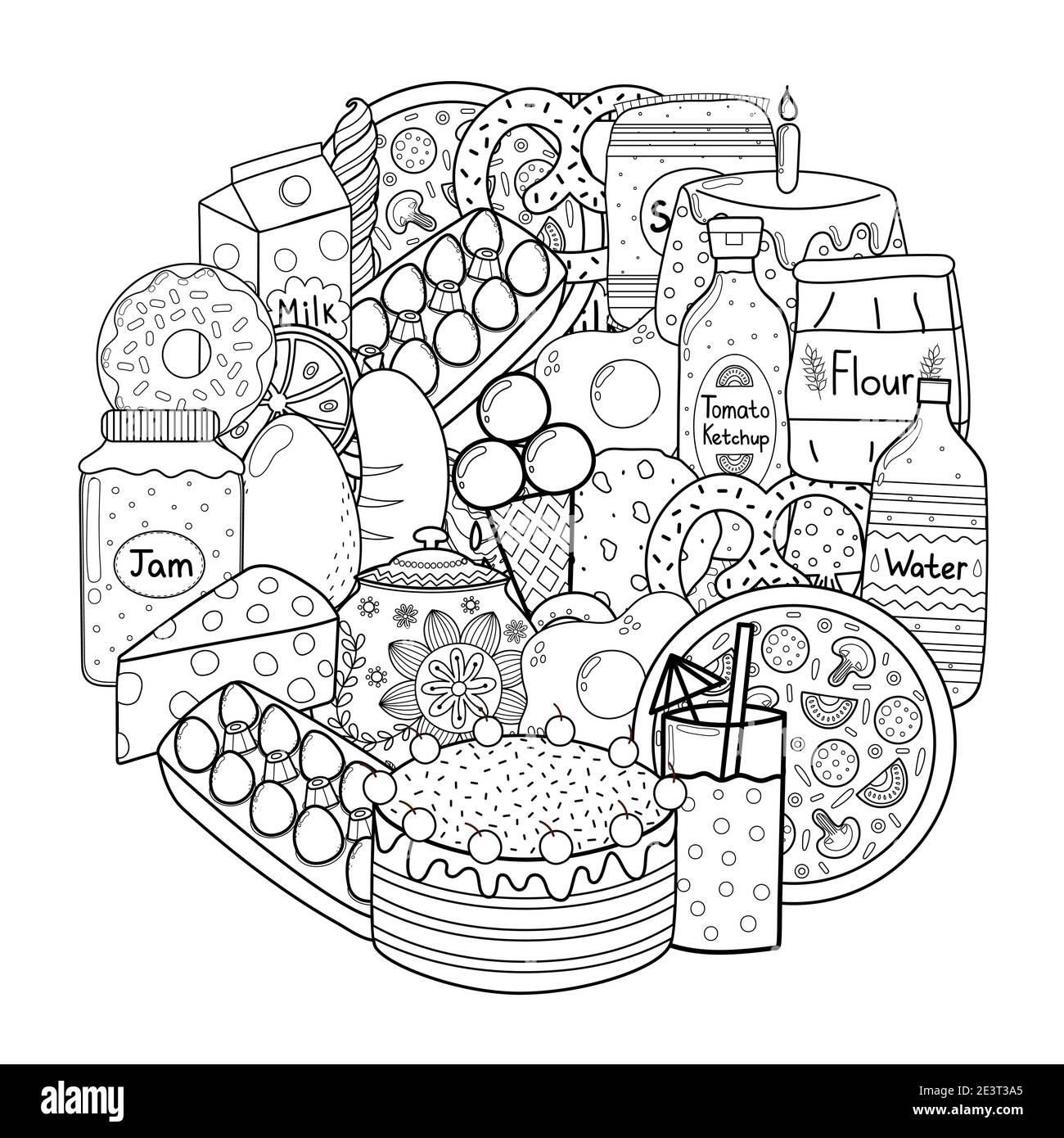 Food colouring stock vector images