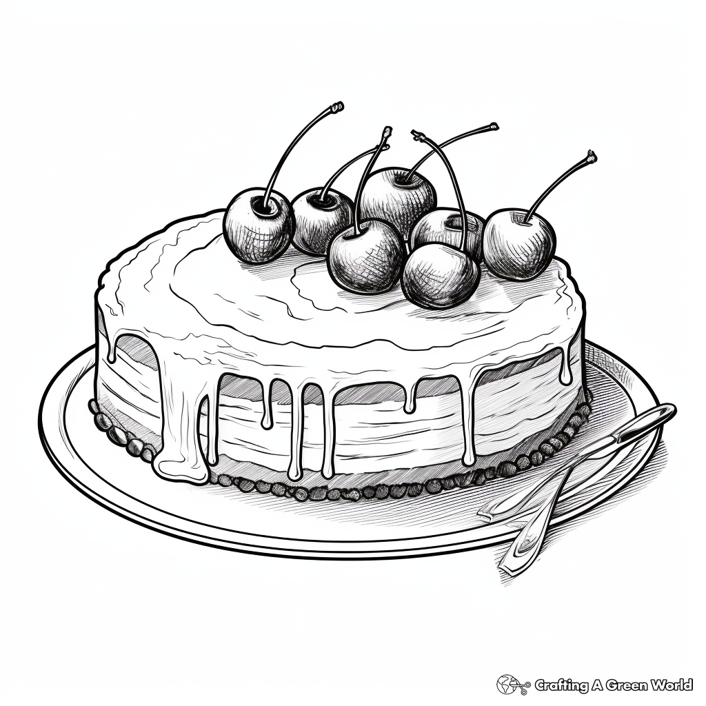 Dessert coloring pages