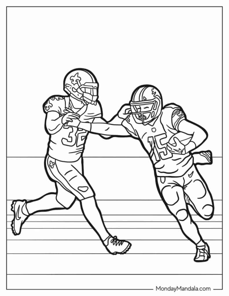 Football coloring pages free pdf printables