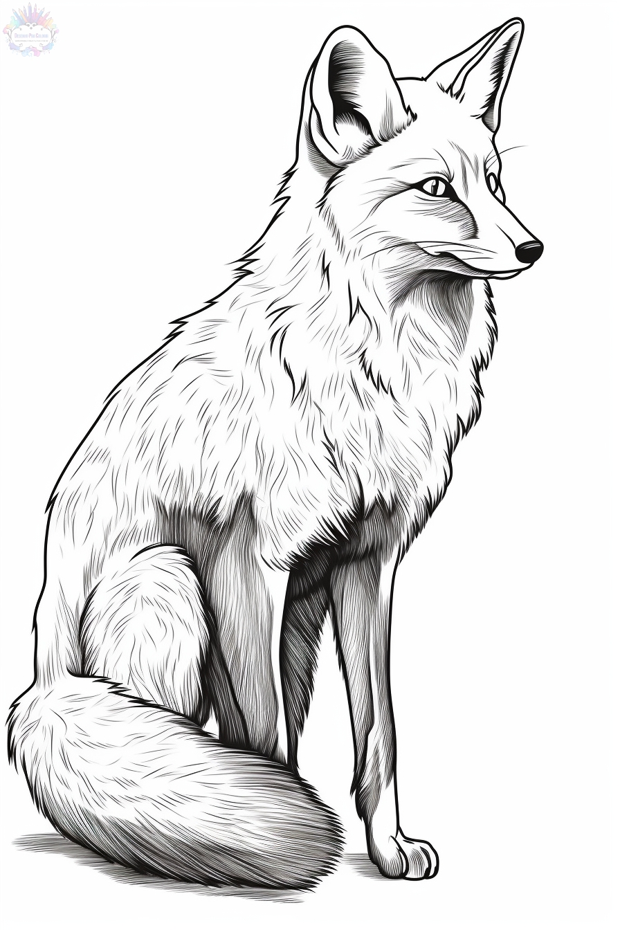 Fox coloring pages
