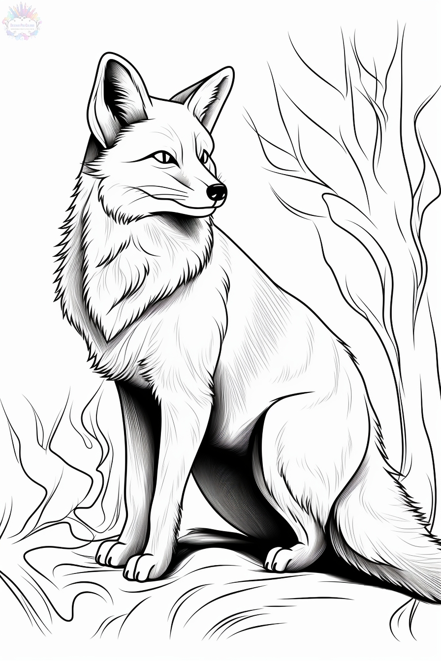 Fox coloring pages