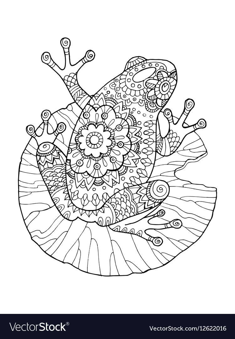 Frog coloring book royalty free vector image