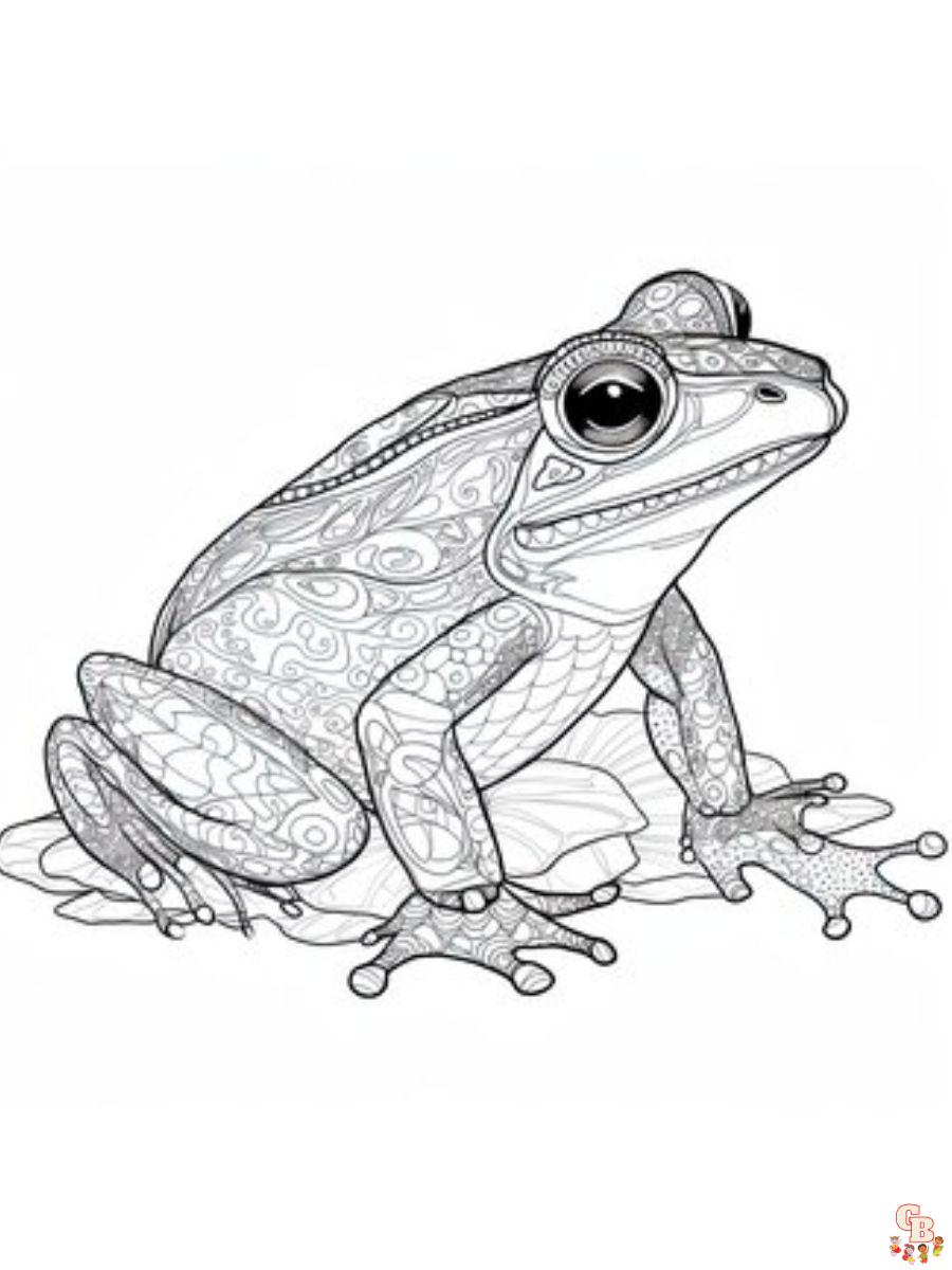 Free printable frog coloring pages by