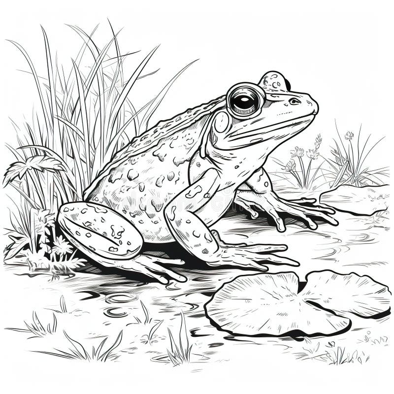Drawing frog realistic stock illustrations â drawing frog realistic stock illustrations vectors clipart