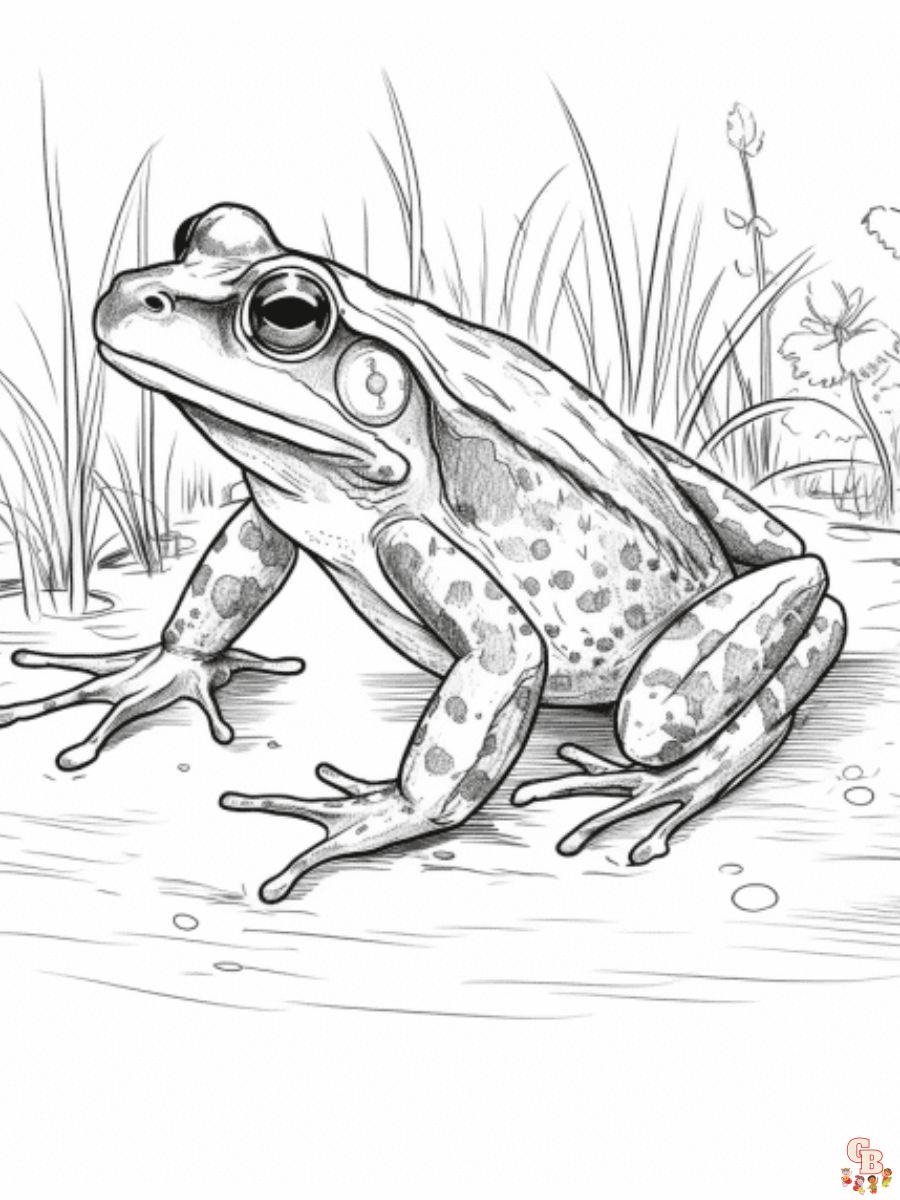 Free printable frog coloring pages by