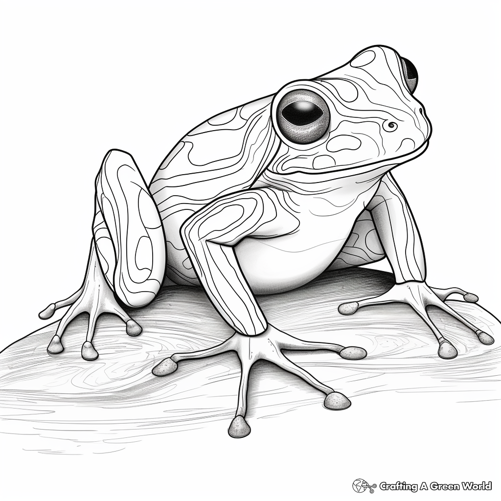 Tree frog coloring pages
