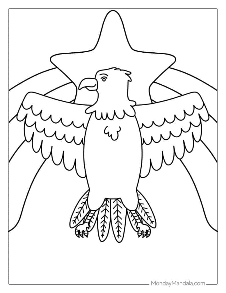 Bald eagle coloring pages free pdf printables