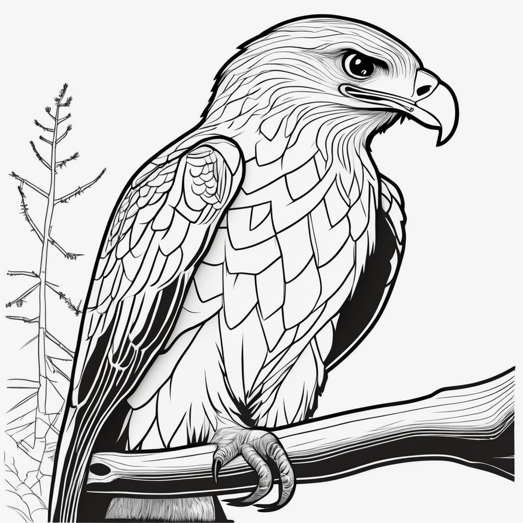 Illustration of vector art of an eagle