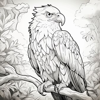 Page eagle coloring book images