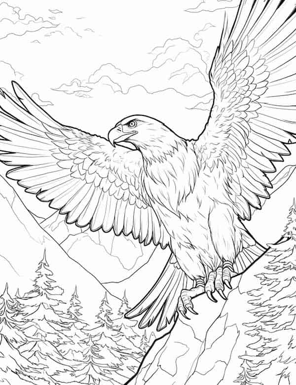 Breathtaking nature coloring pages