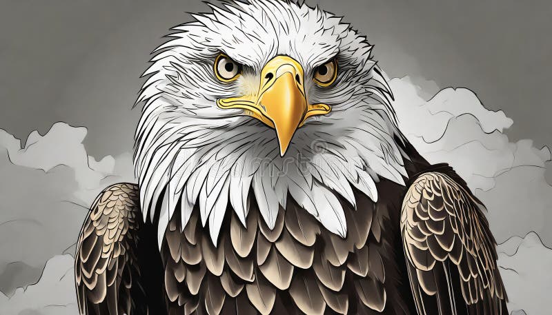 Realistic bald eagle stock illustrations â realistic bald eagle stock illustrations vectors clipart