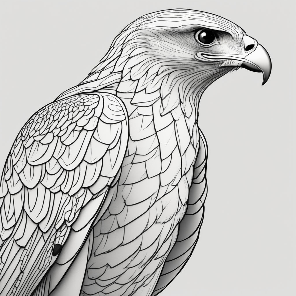 A black and white drawing of an eagle dressed in suit