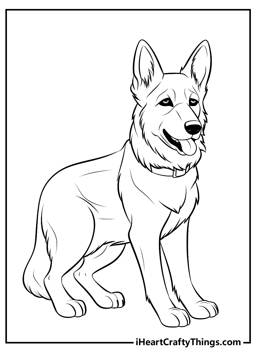 German shepherd coloring pages free printables
