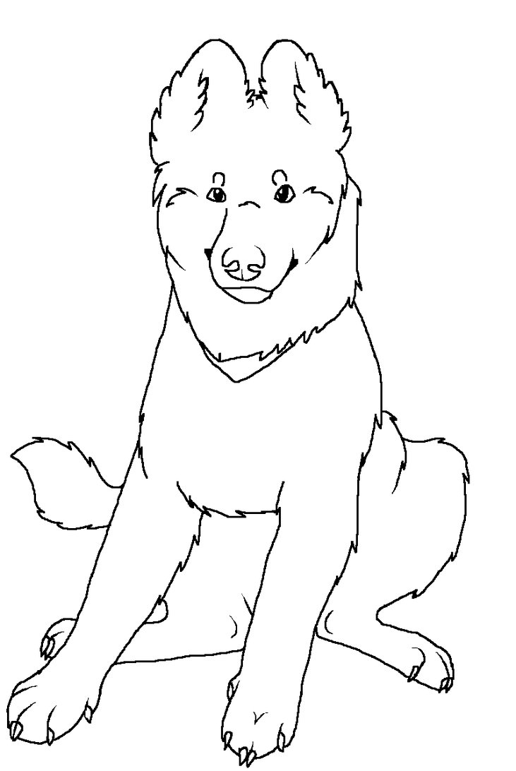 German shepherd coloring pages