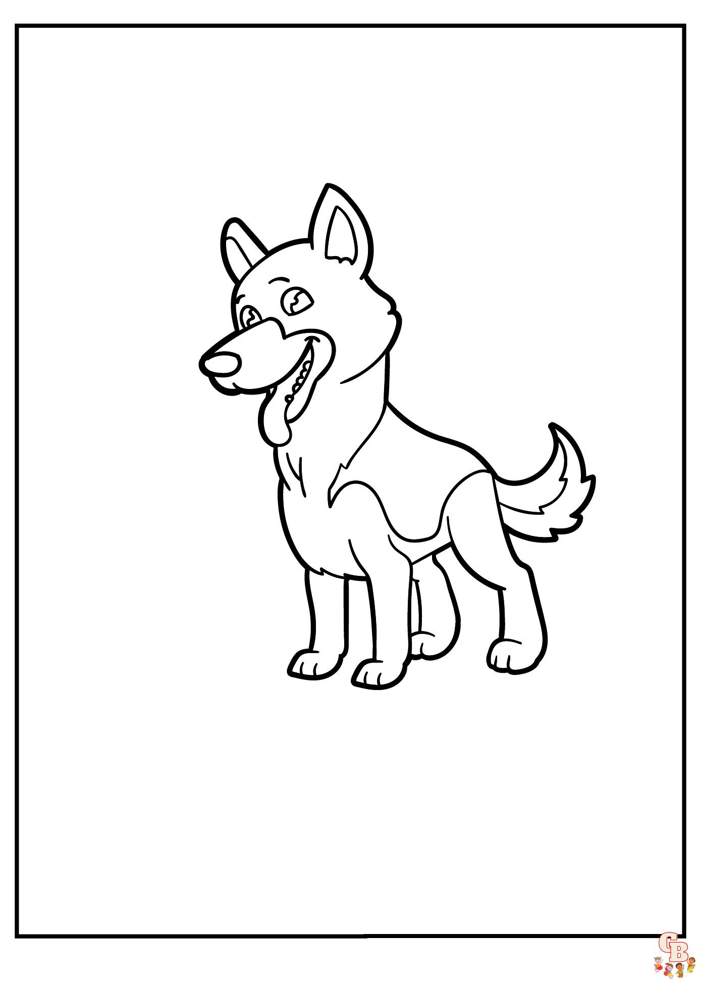Get creative with cute german shepherd coloring pages