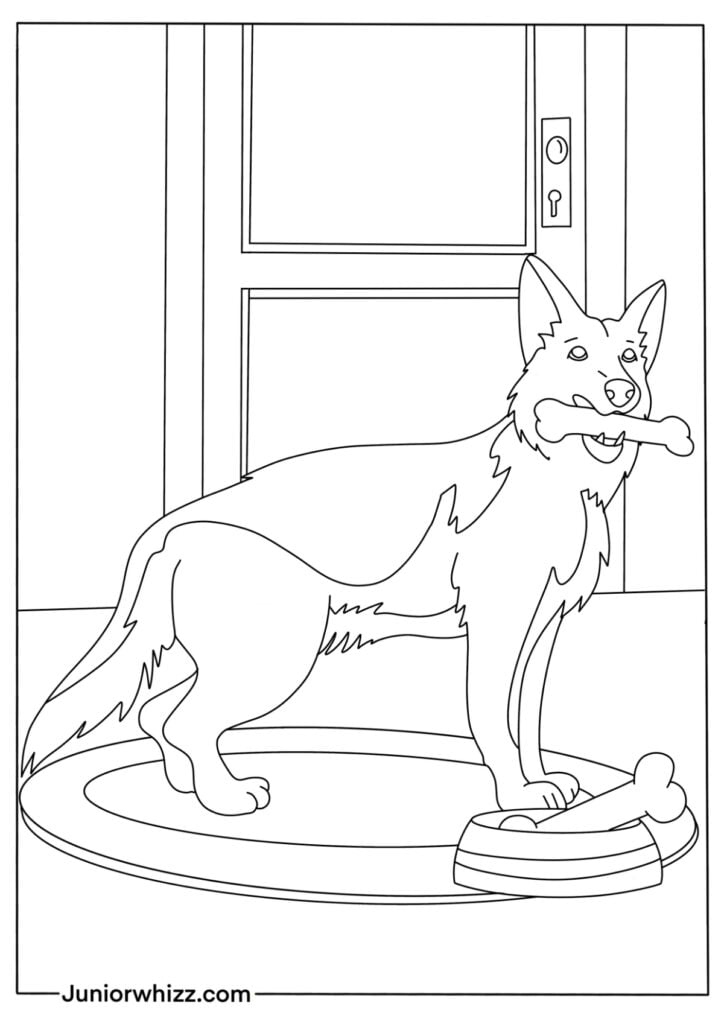 German shepherd coloring pages printable free pdfs