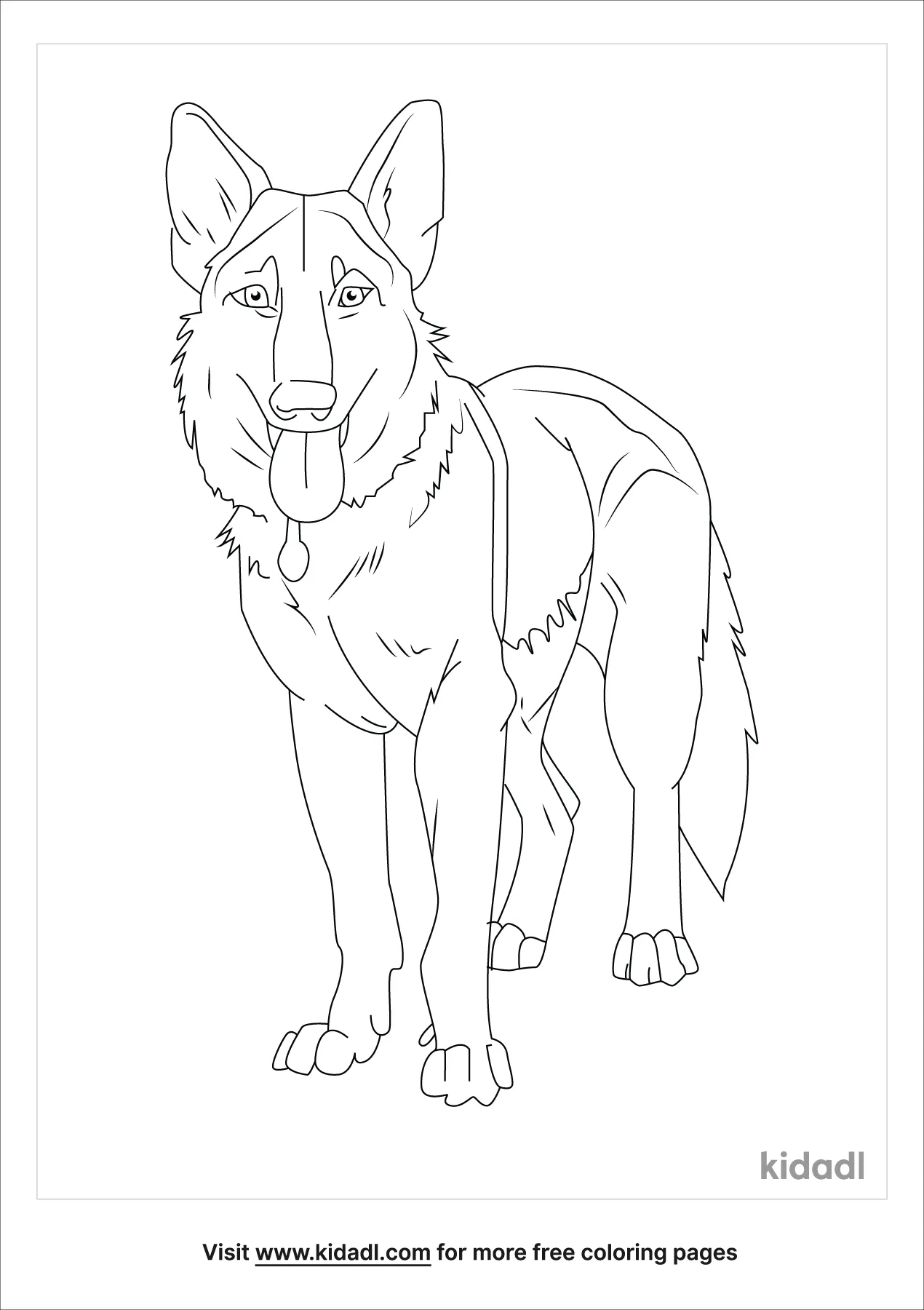 Free realistic german shepherd coloring page coloring page printables
