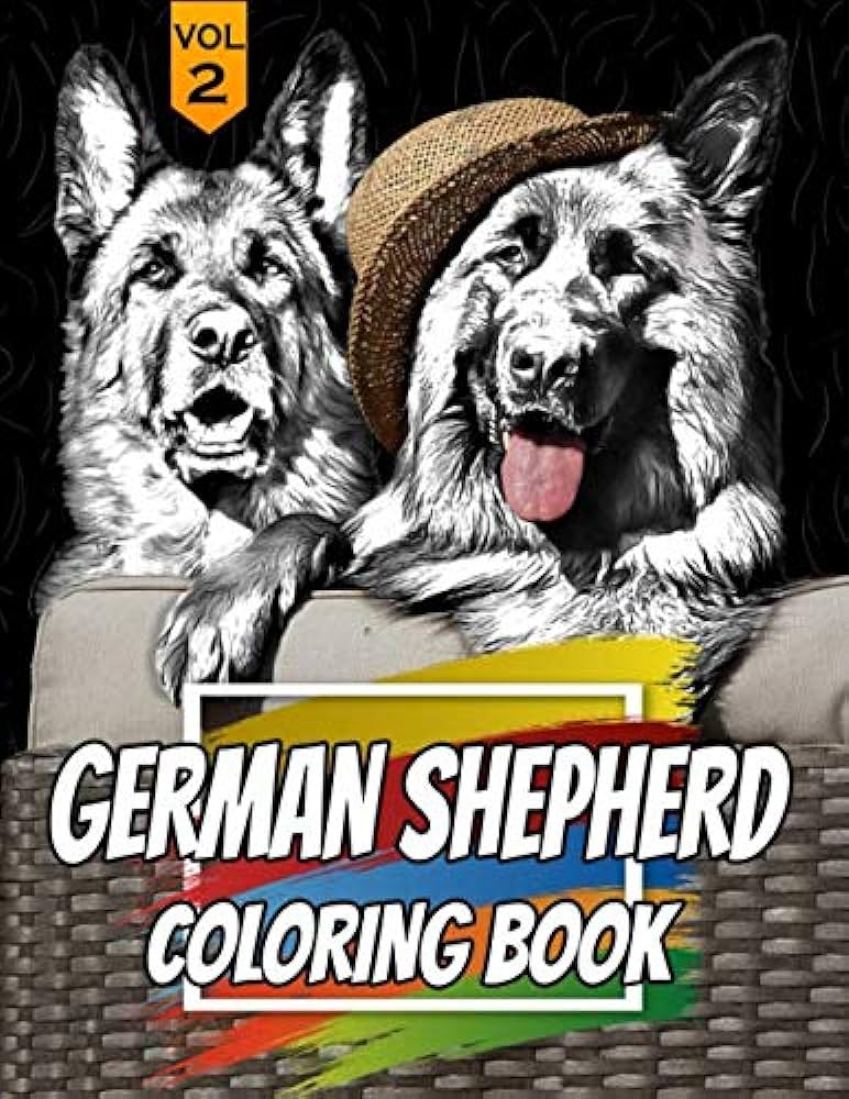 German shepherd coloring book volume beautiful realistic drawings german shepherd dog coloring pages for adults relaxation x in publishing sbep books
