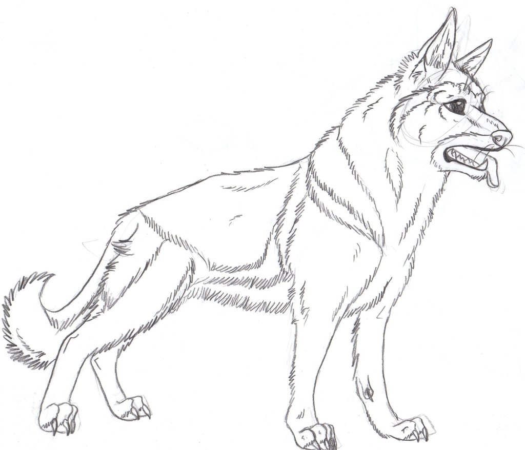 German shepherd coloring pages to download and print for free
