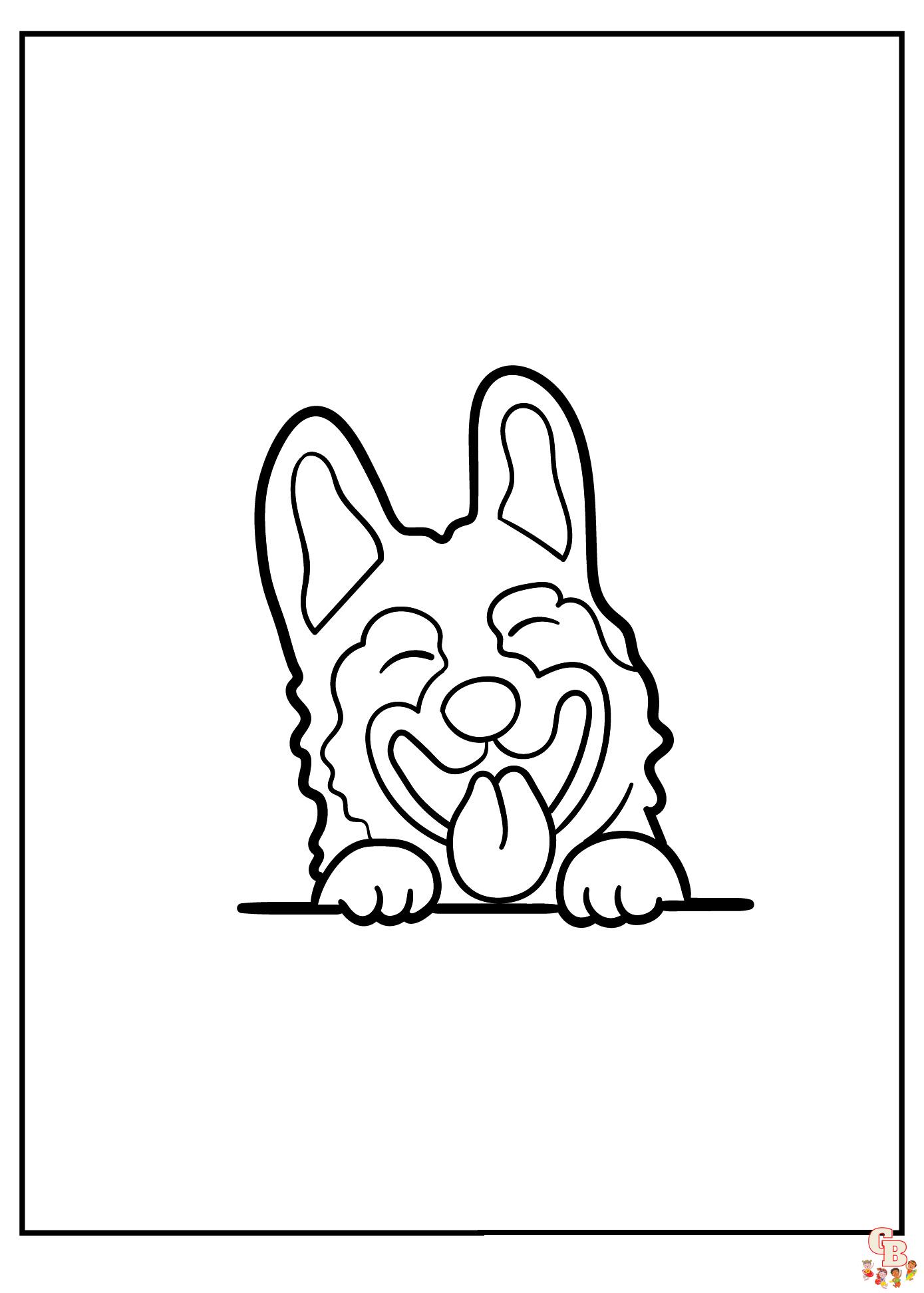 Get creative with cute german shepherd coloring pages