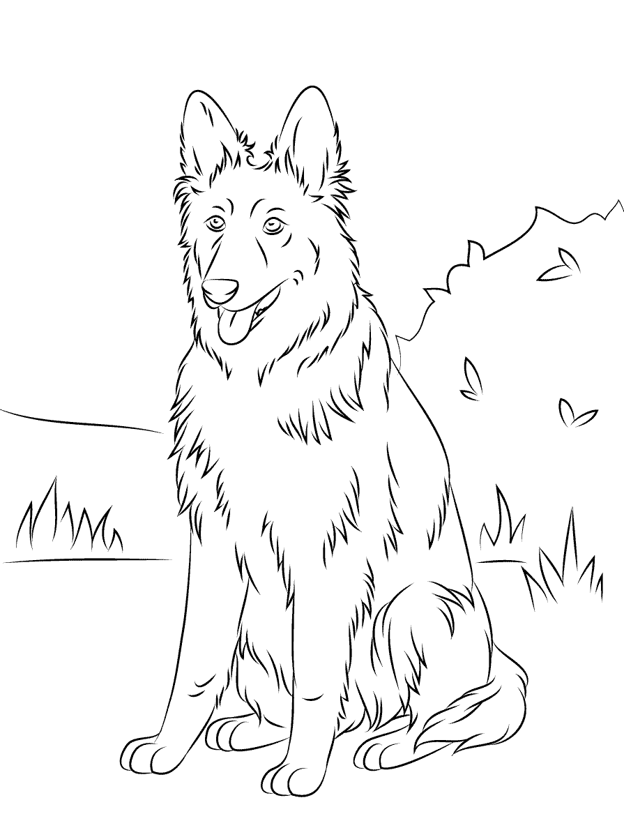 German shepherd coloring pages
